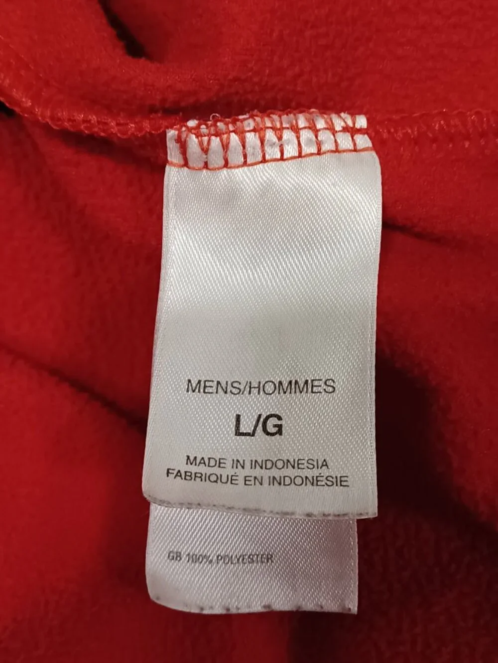 The North Face TKA 100 Fleece Pullover Mens Large Red 1/4 Zip Lightweight Jacket